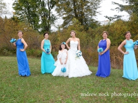 bridal party pose